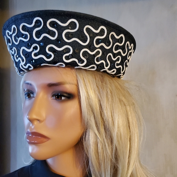 Whittall & Shon Accessories - Whittall & Shon Elegant Black and White Women's Hat Church Hat Special Event